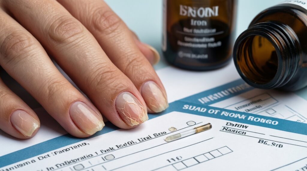 Дефициты витаминов и минералов: признаки на коже, ногтях и волосах - иллюстрация