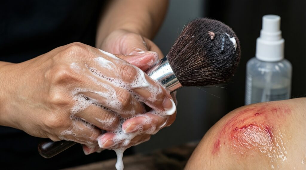 Гигиена гаджетов и кистей: как это влияет на высыпания - иллюстрация