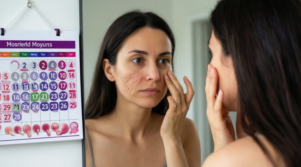 Гормоны и кожа: как меняется состояние в разные фазы цикла - иллюстрация