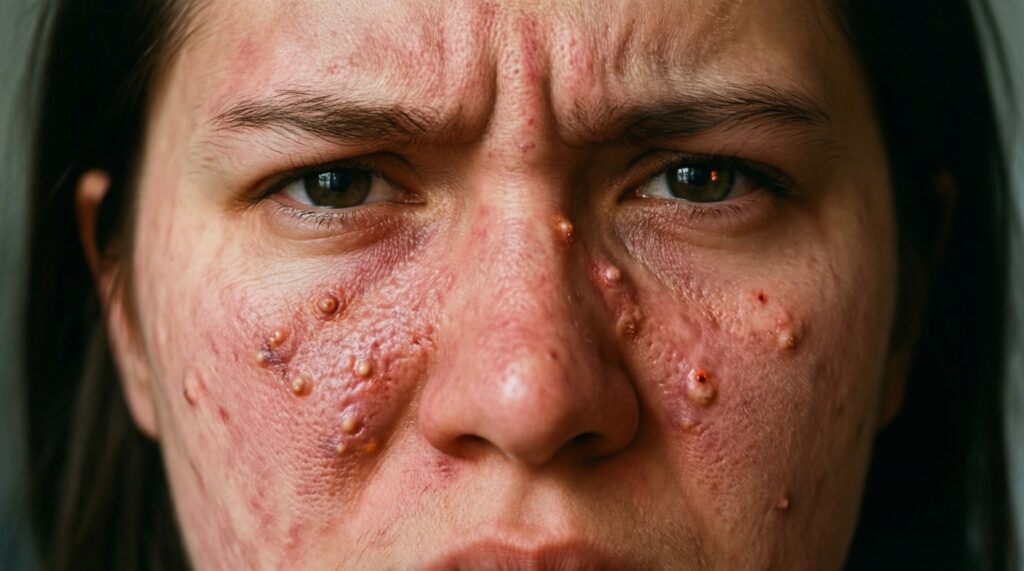 Скрытые причины высыпаний у взрослых: стресс, гормоны, уход и образ жизни - иллюстрация