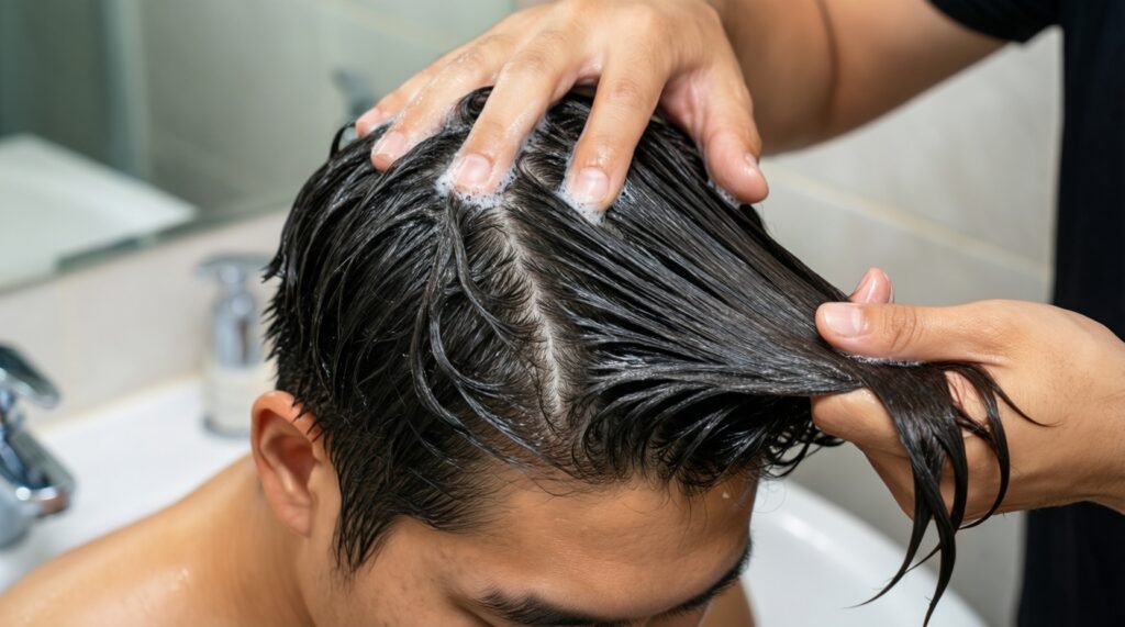 Здоровые волосы: как подобрать уход по пористости и состоянию кожи головы - иллюстрация