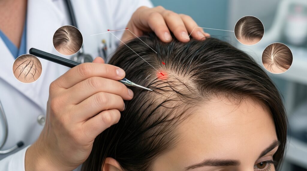 Выпадение волос: частые причины и когда пора к трихологу - иллюстрация